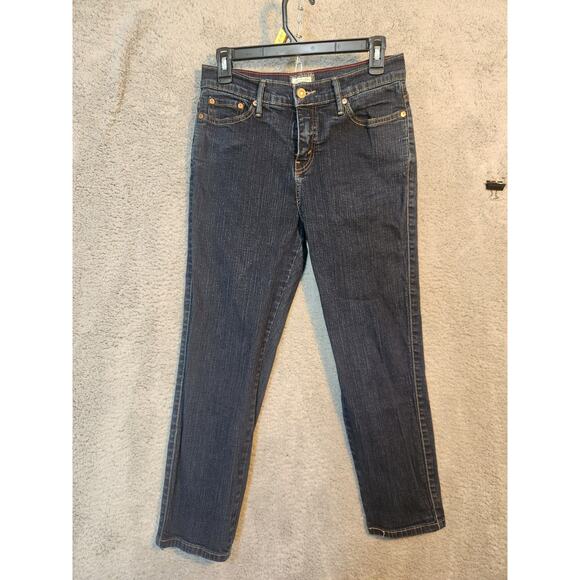 Levi's 512 Womens (Size 8) Dark Blue Denim Perfectly Slimming Ankle Pencil Jeans - Picture 1 of 8